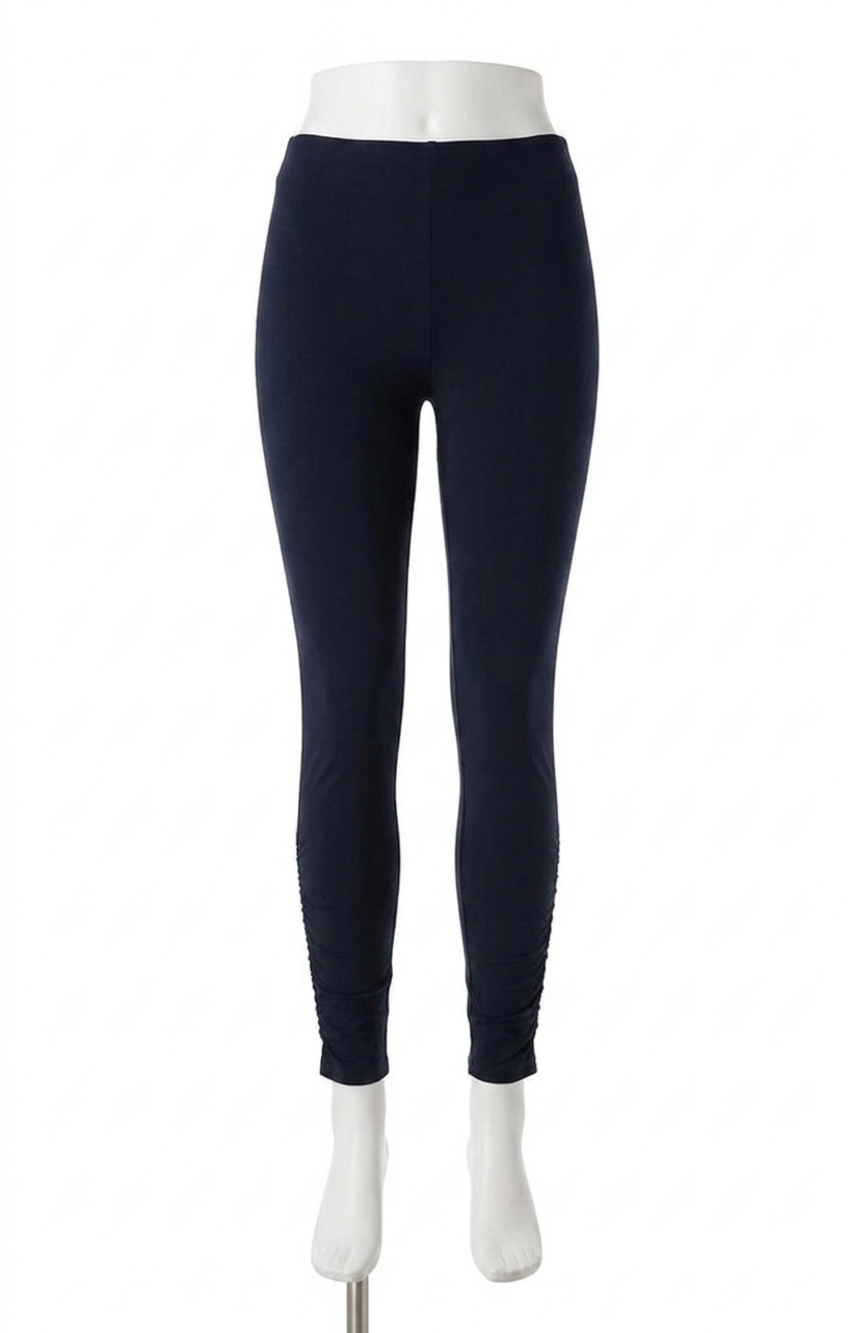 NEW SYMPLI women's revelry ruched legging in navy